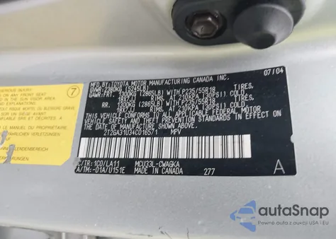 2004 Lexus Rx 330 330 z USA, uszkodzony, nr VIN 2T2GA31U34C016571